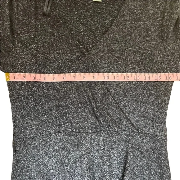 Anthropologie Saturday Sunday Gray Crossover Long Sleeve Sweater Dress - Picture 8 of 12